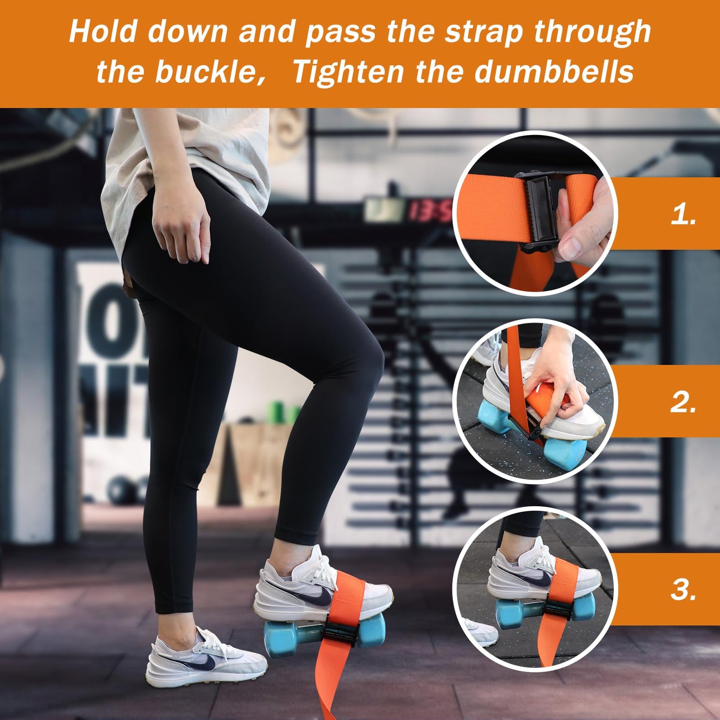 SEBIT Hamstring Curl Strap,59 inches Adjustable Squat Strap Foot Dumbbell Strap,Exercise Strap Assisted Leg Curl Strap Leg Tibialis Raises Workout for Outdoor(Bright Yellow)