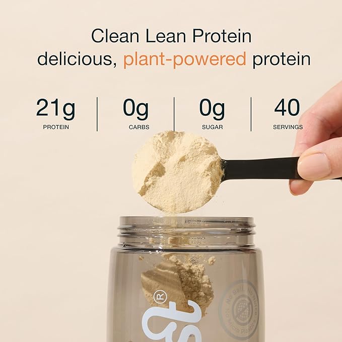 Nuzest - Pea Protein Powder - Clean Lean Protein, Premium Vegan Plant Based Protein Powder, Dairy Free, Gluten Free, GMO Free, Protein Shake, Just Natural (UNFLAVORED), 40 Servings, 2.2 lb