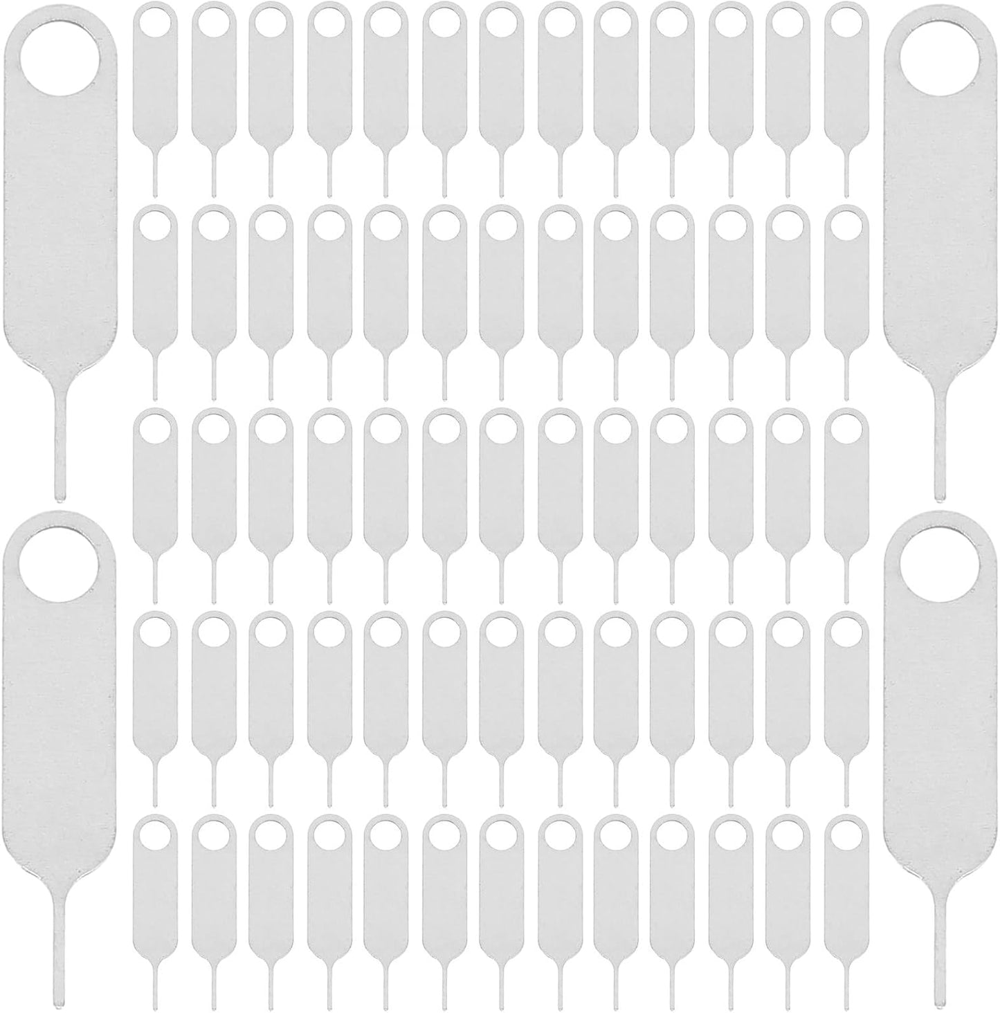 500pcs Set minkissy Stainless Steel Sim Card Removal Tool with Anti-Lost Eject Pin for Mobile Phones, Universal Sim
