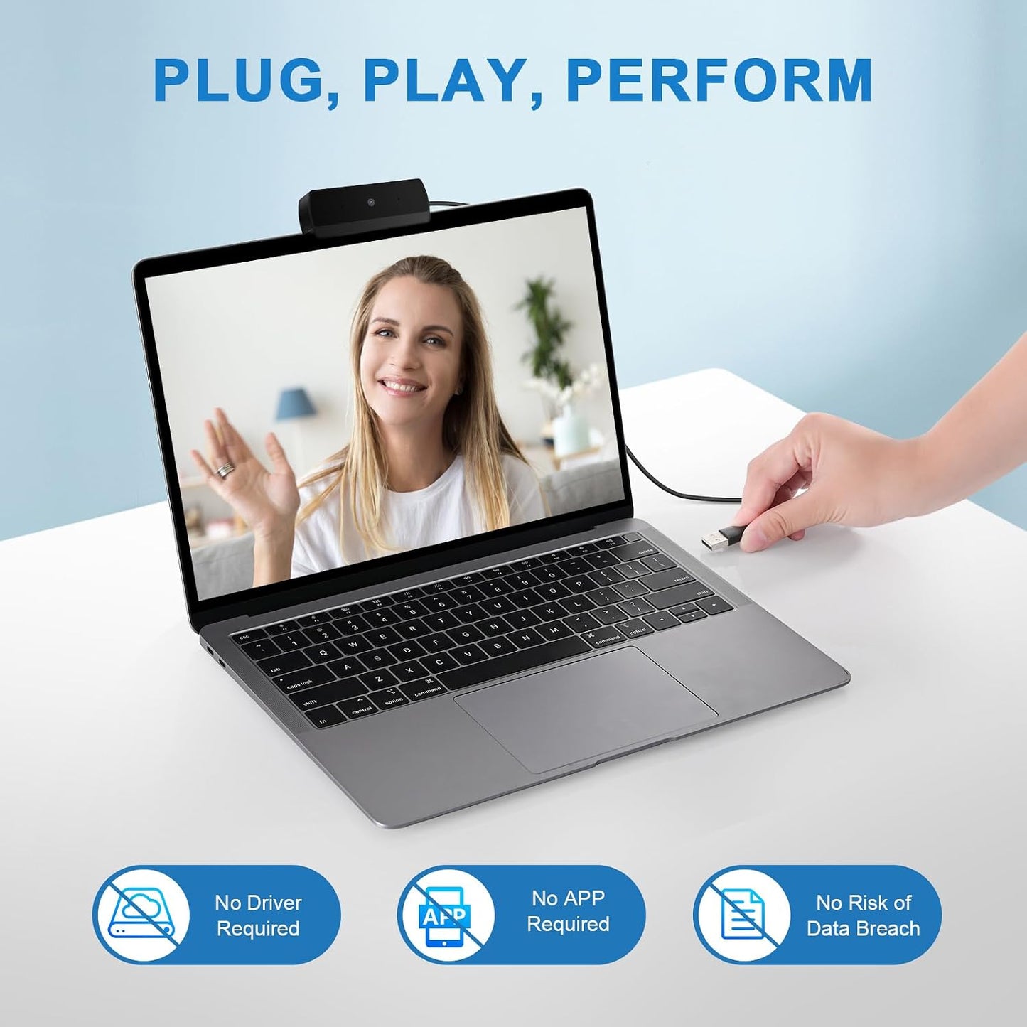 Diccik 1080P Webcam with Microphone, Full HD Web Camera for Desktop Computer and Laptop USB Computer Camera for PC Pro