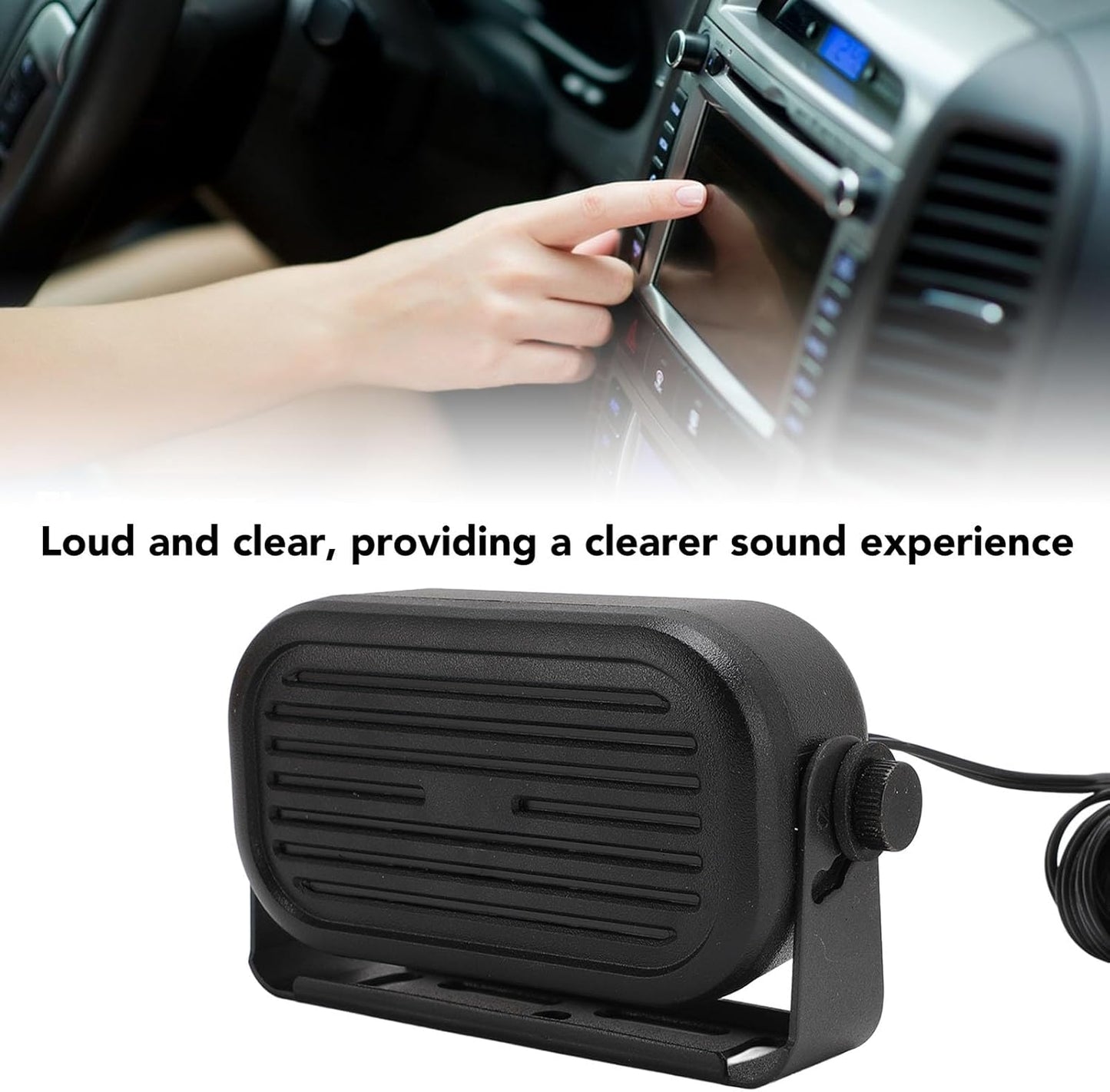 Yoidesu 35L 3.5mm 14.76ft SP External Speaker, Mobile Radio Car Truck Vehicle Speaker with Cable, Mini External Speaker