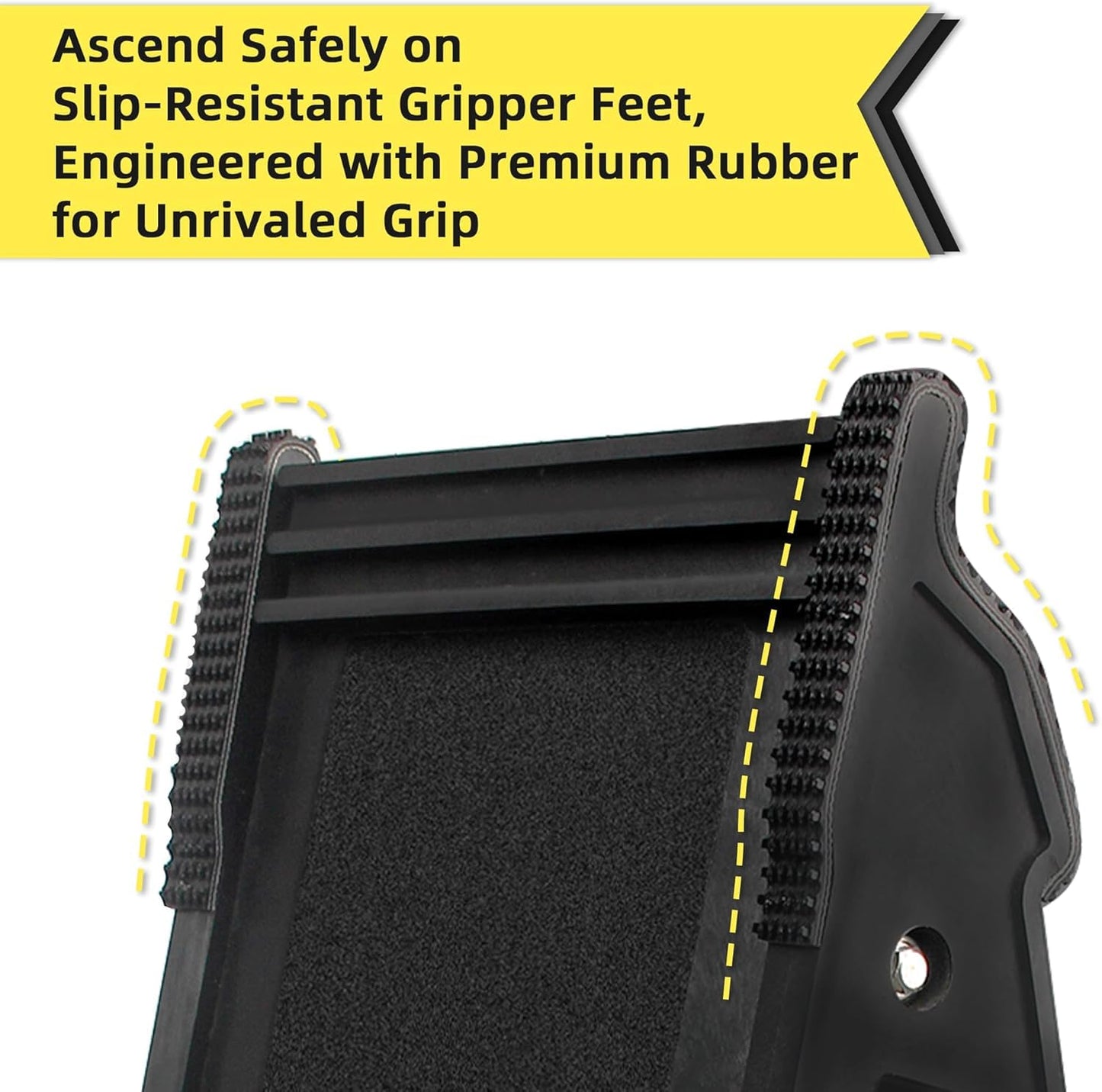 2 Pack Ladder Leveler, Pitch Hopper, Ladder Stabilizer with Storage, Ladder Levelers for Stairs and Extension Ladders, Easy to Use, Conquer Uneven Ground