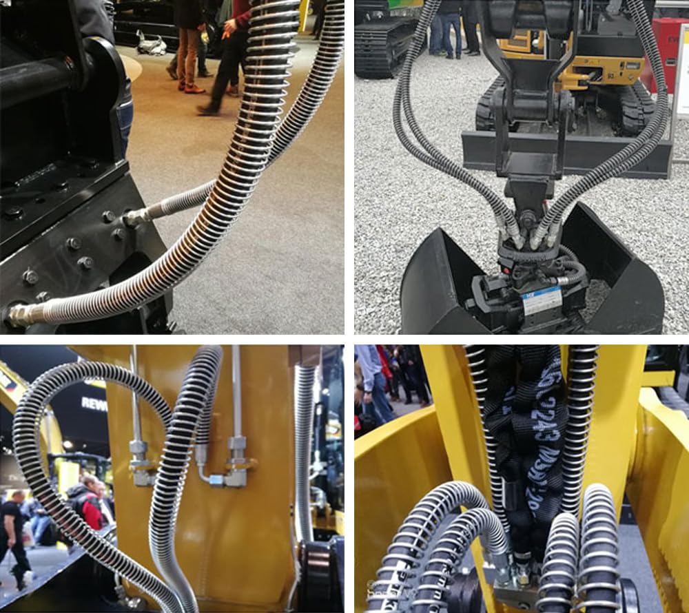 Electriduct 1.5" Steel Spring Guard Flexible Pipe Hose Protector Metal Spiral Wrap Armor Cover - 41mm - 25 Feet