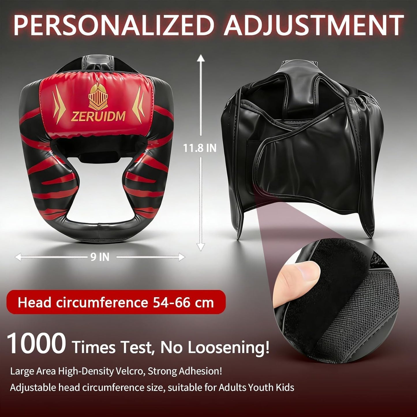 2 Pack Boxing Headgear for Adult Youth Kids, Thickened Training Sparring Head Guard, Adjustable MMA Helmet for Kickboxing, Muay Thai, Boys Gift