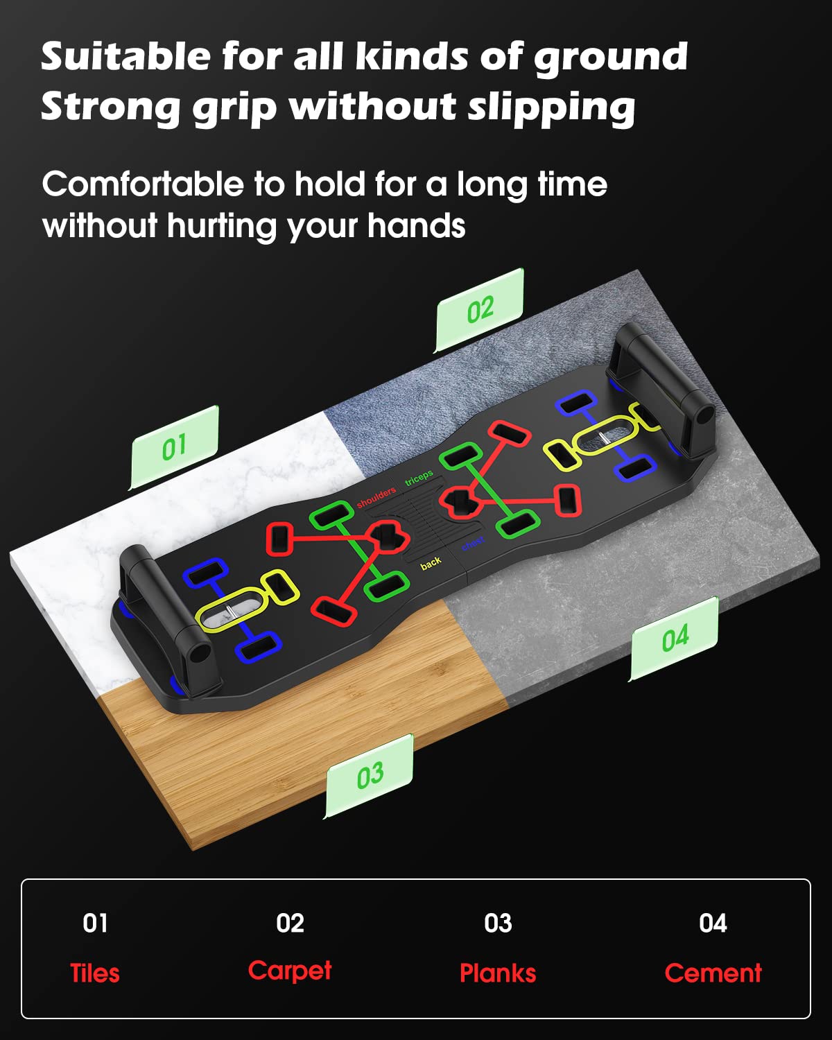 LINGTENG Push Up Board, New Upgraded 12 in 1 Push Up Bar with Pushup Handles, Portable Multi-Function Foldable Home Gym, Abs Workout, Strength Training Equipment for Men & Women