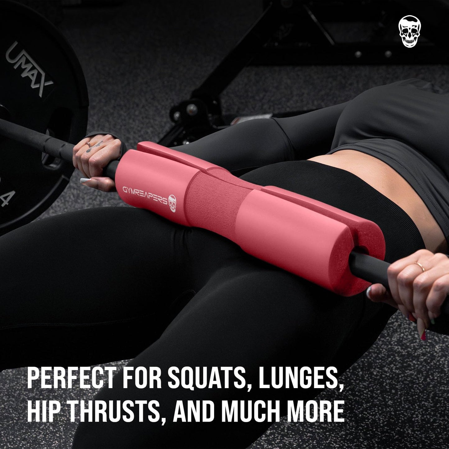 Gymreapers Barbell Squat Pad - Protective Bridge Pad For Hip Thrust, Squats, Lunges - Hip Support, Neck Protection For Bar (Pink)