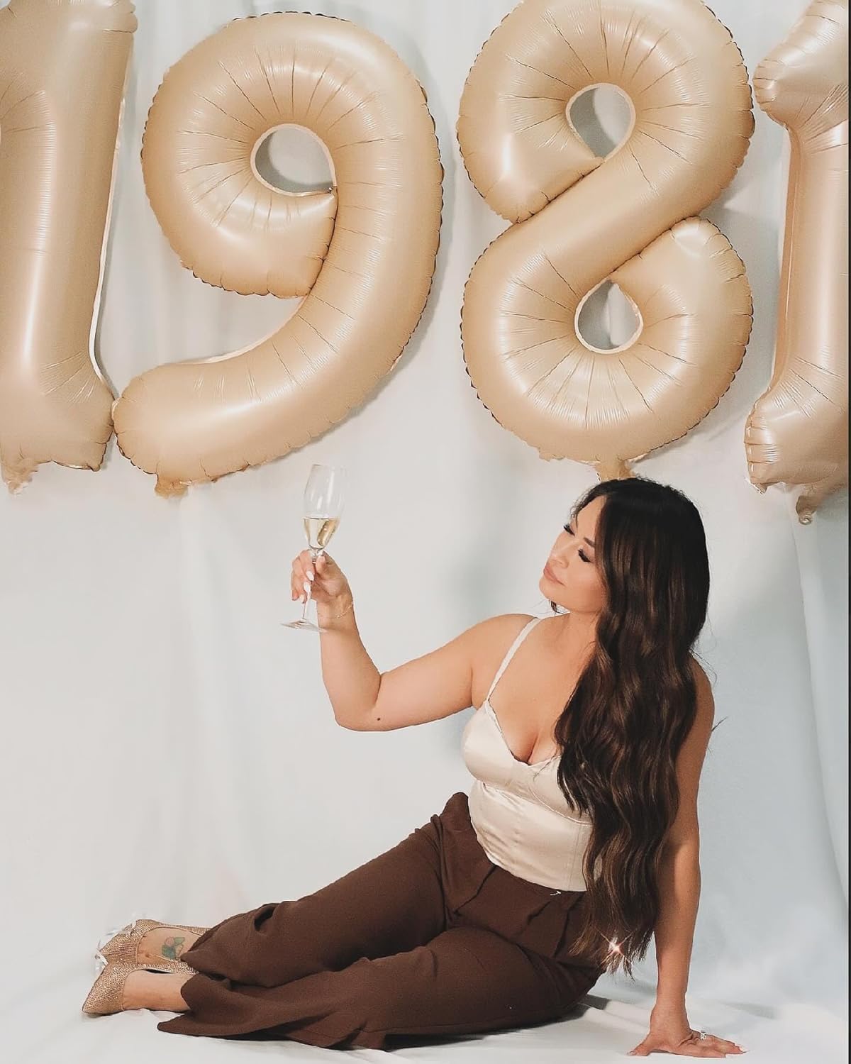 Skiennix 40-Inch Light Brown Number 1 Balloon - Perfect First Birthday Decoration for Kids