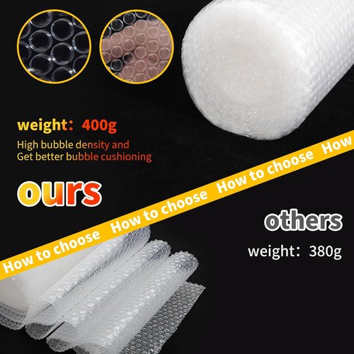 Bubble Cushioning Wrap - 12 Inch x 72 ft | 2 Pack for Packing, Moving & Shipping Needs