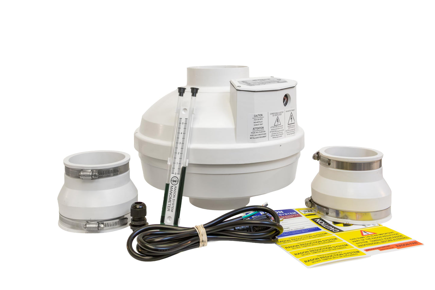 Festa AMG Phoenix EC Radon Fan – 3“ Installation Kit - Quiet and Energy Efficient Radon Mitigation Inline Fans – High Performance 4” Duct Fan