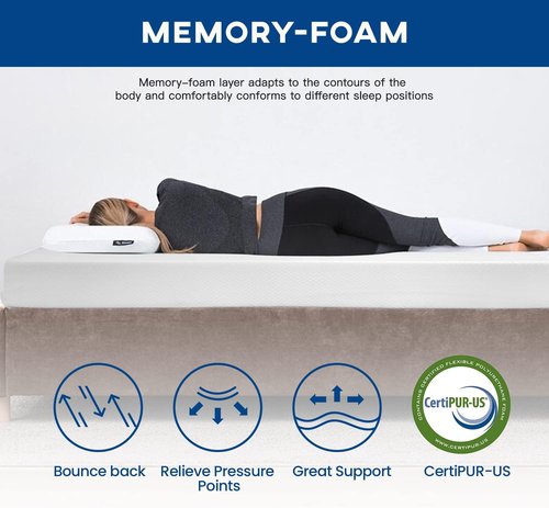 FDW 6-Inch King Mattress - Medium Firm Gel Memory Foam | CertiPUR-US Certified | Pressure Relief & Cooling Cover