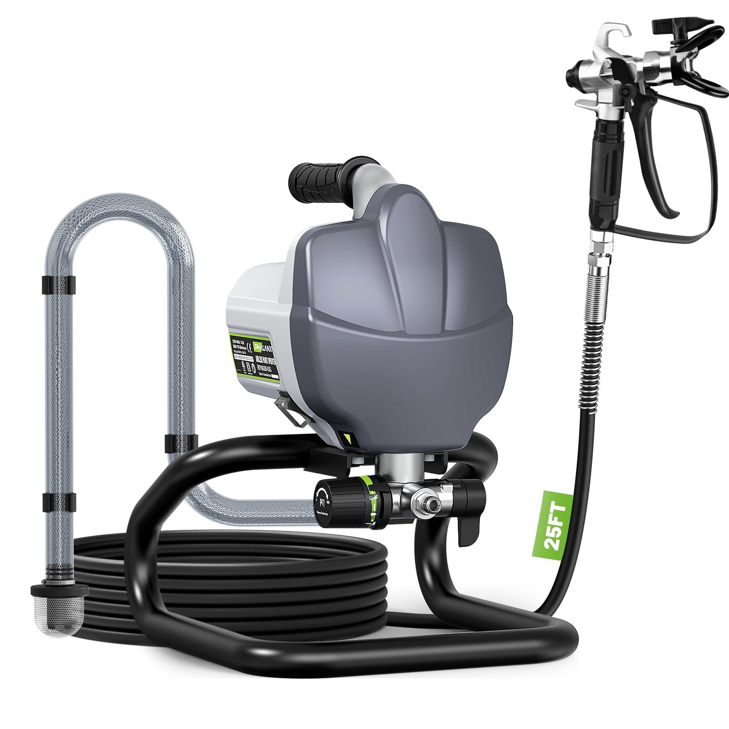 PHALANX Airless Paint Sprayer, 780W 3000PSI High Power Electric Sprayer for House Painting, Thinning-Free Minimal Overspray, Ideal for Interior/Exterior Walls, Fence, Furniture & Cabinet