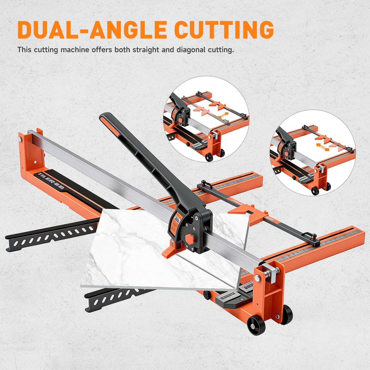 Tile cutter 48 inch with Laser,Professional-grade tile cutting tools,for Porcelain Ceramic (T2-1200)
