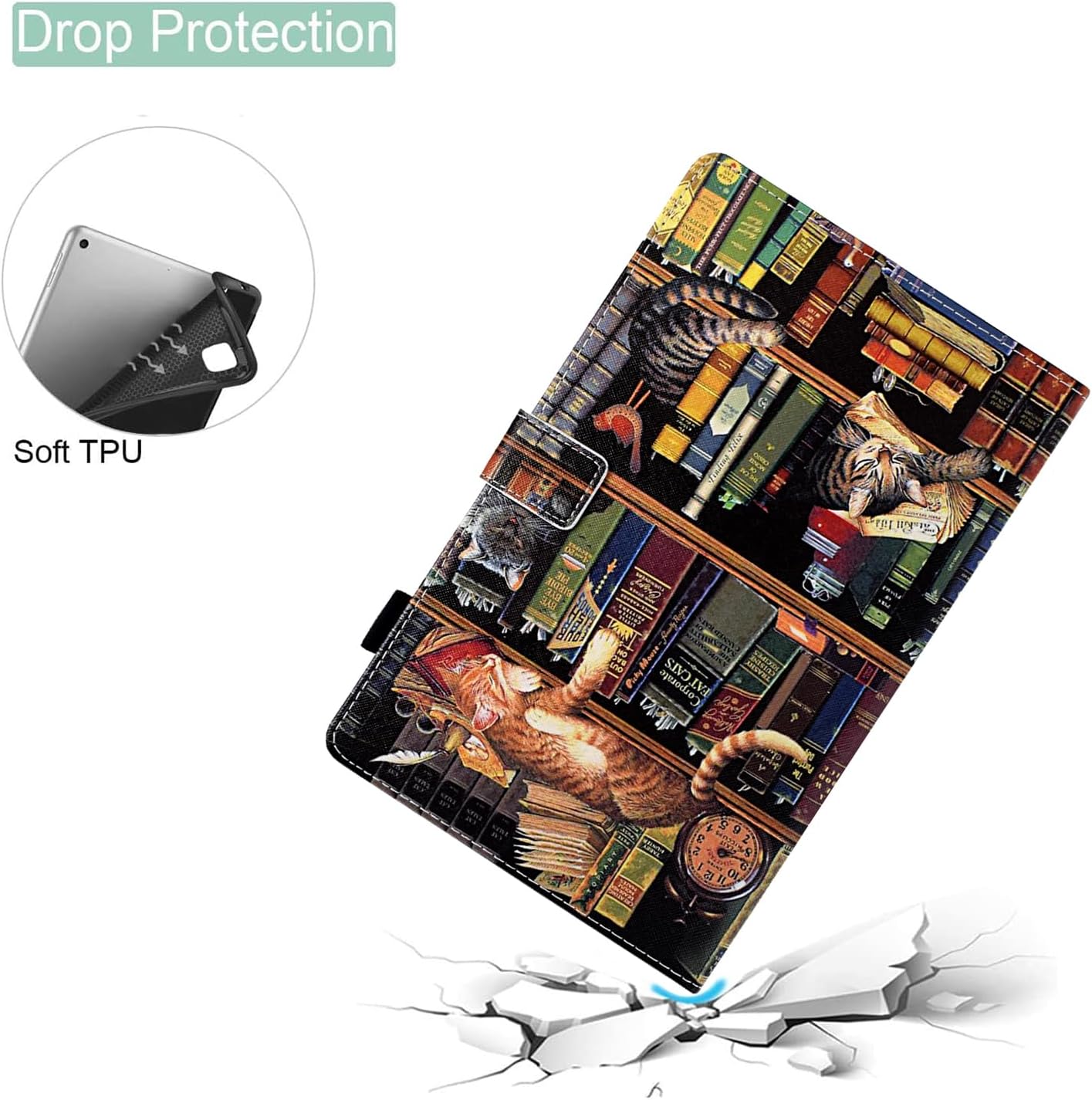 BYCeKe 11(13th 2023 11 Cute Case for Kindle Fire Max Generation, Release), Durability PU Leather Slim Folio Folding