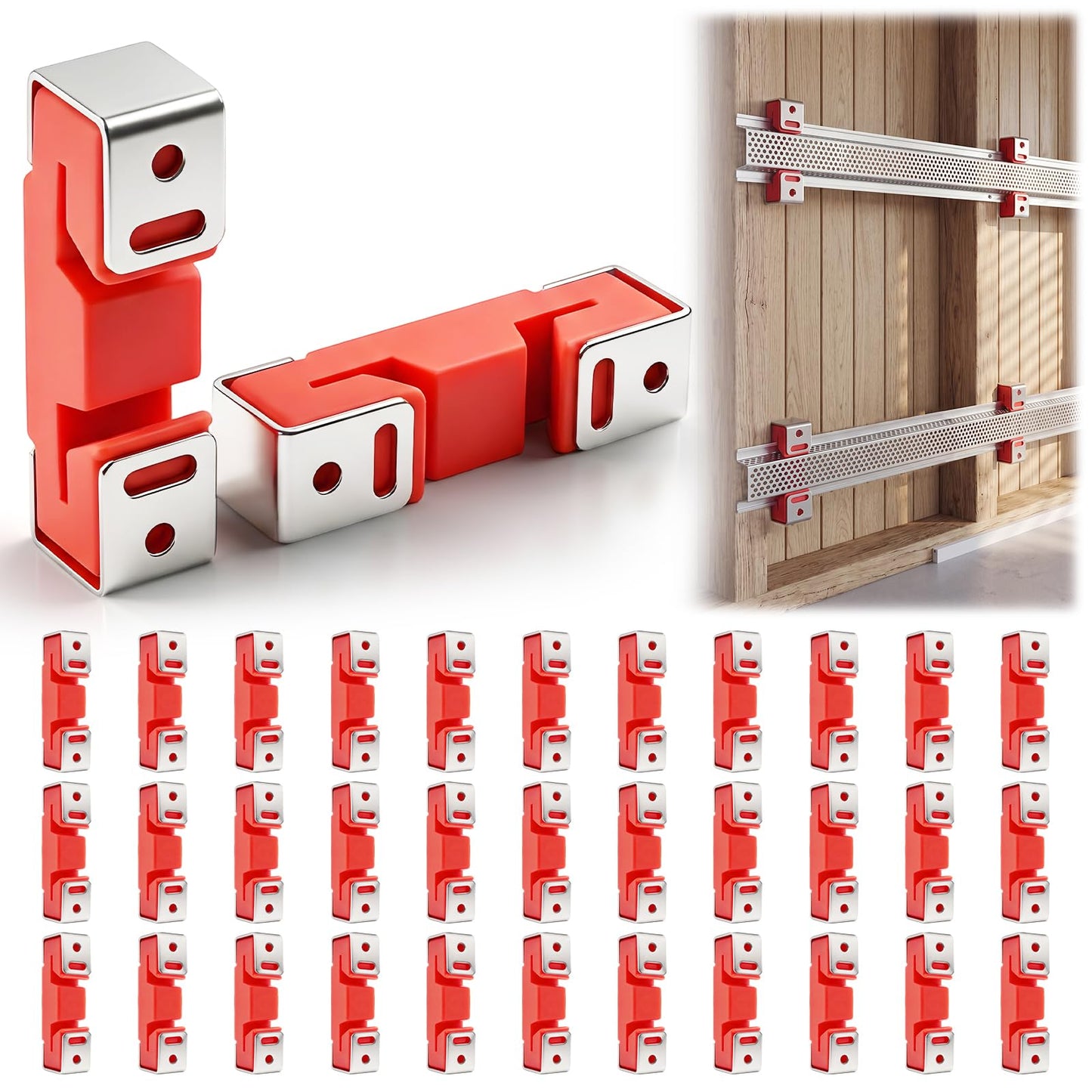 100 Pack Sound Isolation Clips, Sound Proofing Rubber Mounting Blocking Clips, Noisy Sound Isolation Clips Channel for Home, Office, Apartment, Recording Studio Walls
