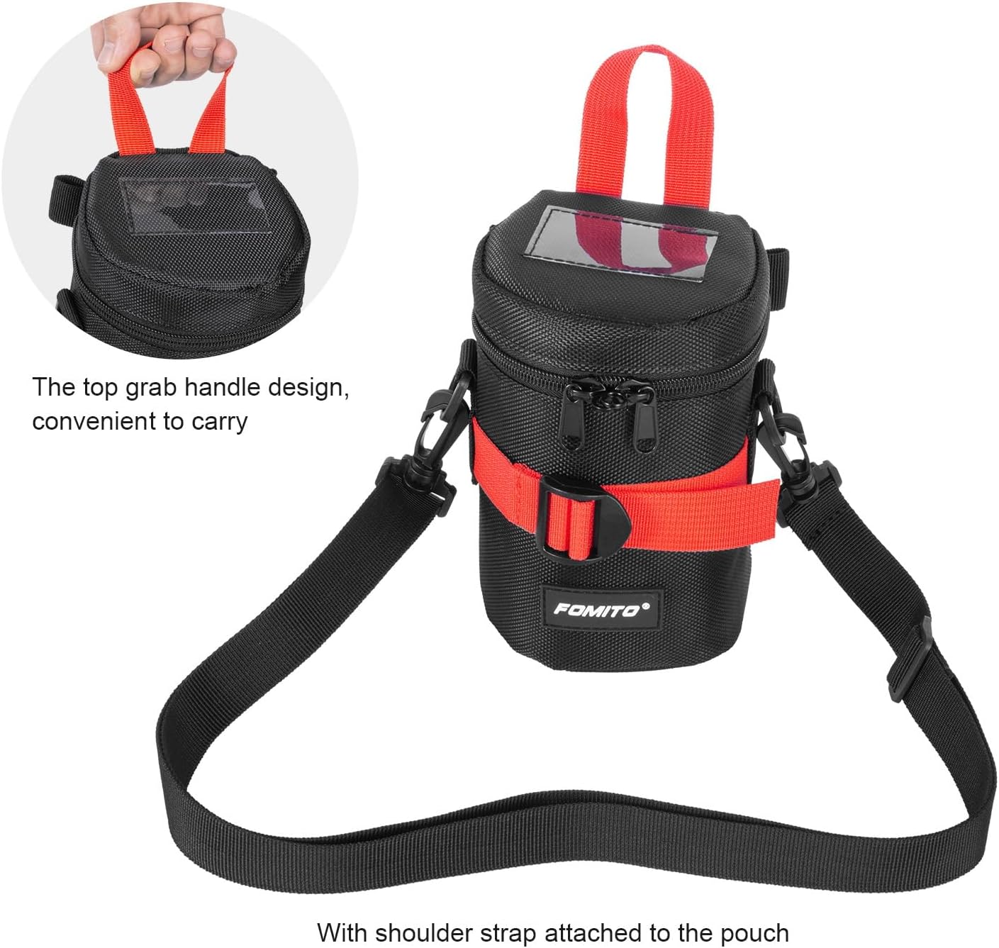 17-55mm/17-85mm,EF 35mm f2, 18-200mm/18-105mm/18-300mm, 56mm f1.2 3.94" 6.1"(D FOMITO Camera Lens Case Pouch Bag