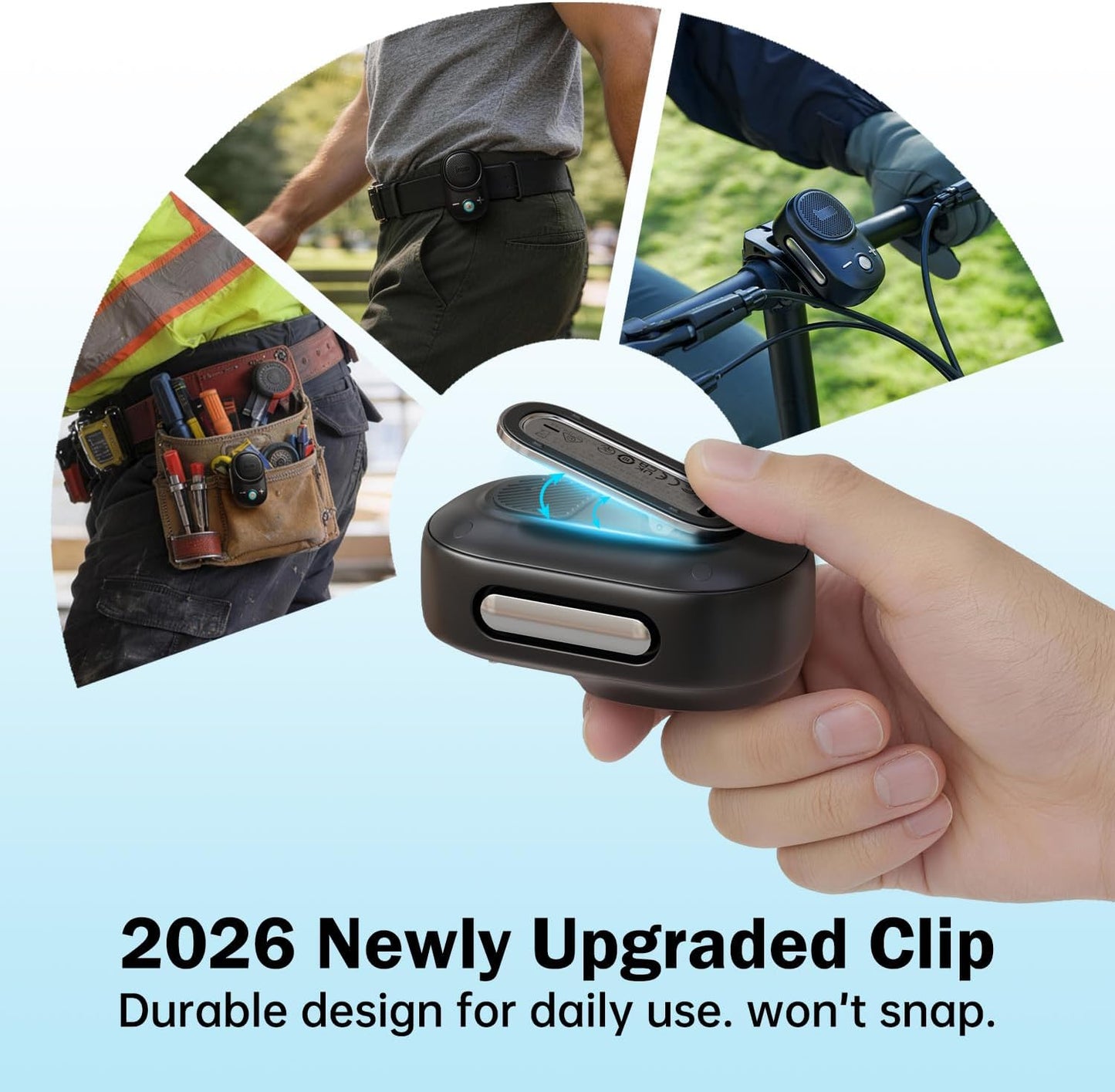 Divoom IP67 10H Itour-S Wearable Bluetooth Speaker, Waterproof Dustproof, Portable Small Clip-On Bluetooth Speaker