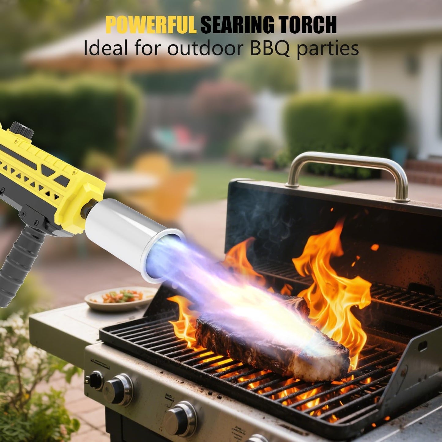 TBTeek Propane Torch - Powerful Adjustable Grill & Kitchen Blow Torch for BBQ, Searing & Welding