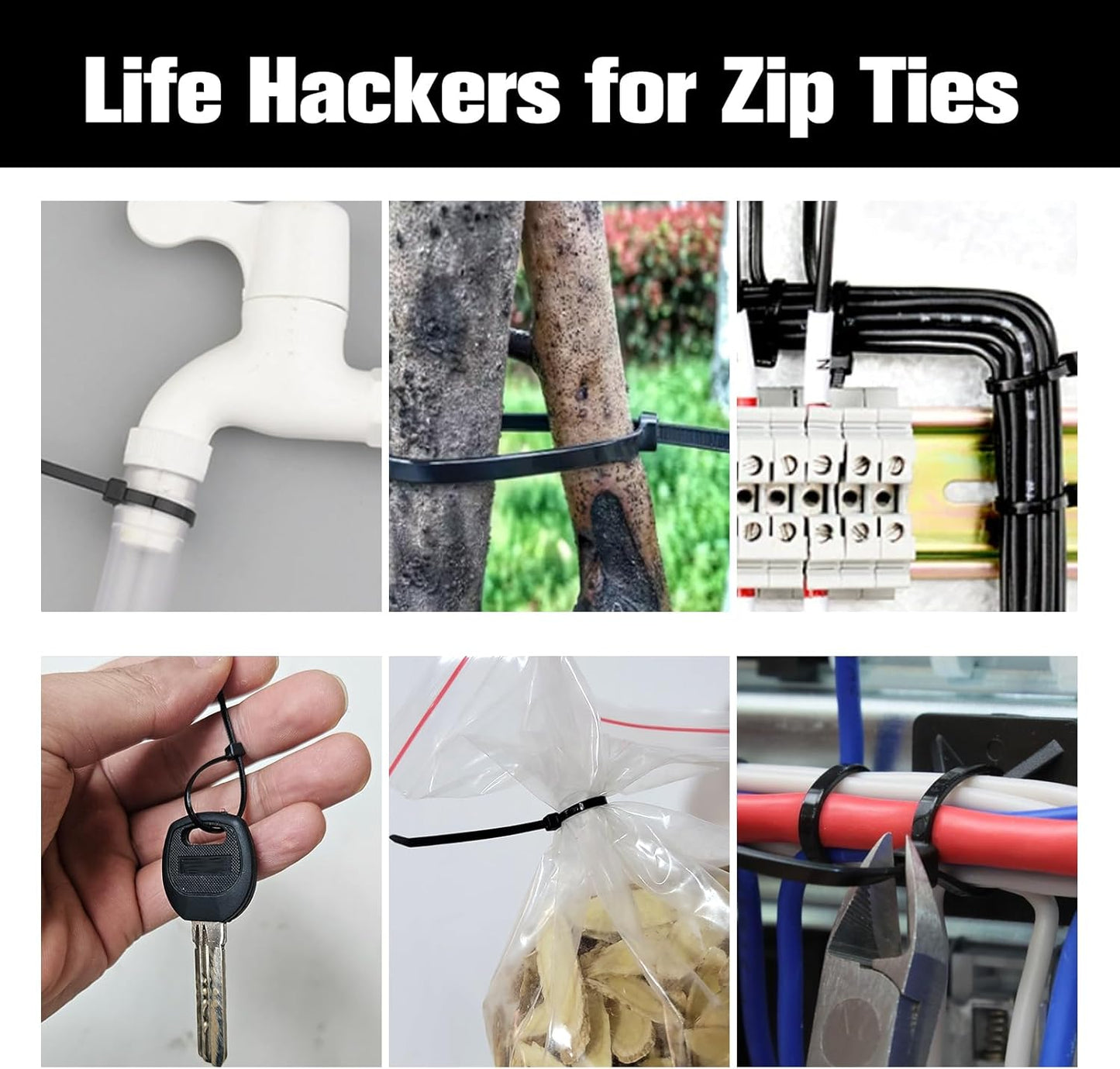 250PCS 4 Inch Cable Zip Ties, Multi-Purpose Nylon Zip Ties, Self Locking Cable Ties,Self-Locking Wire Ties used
