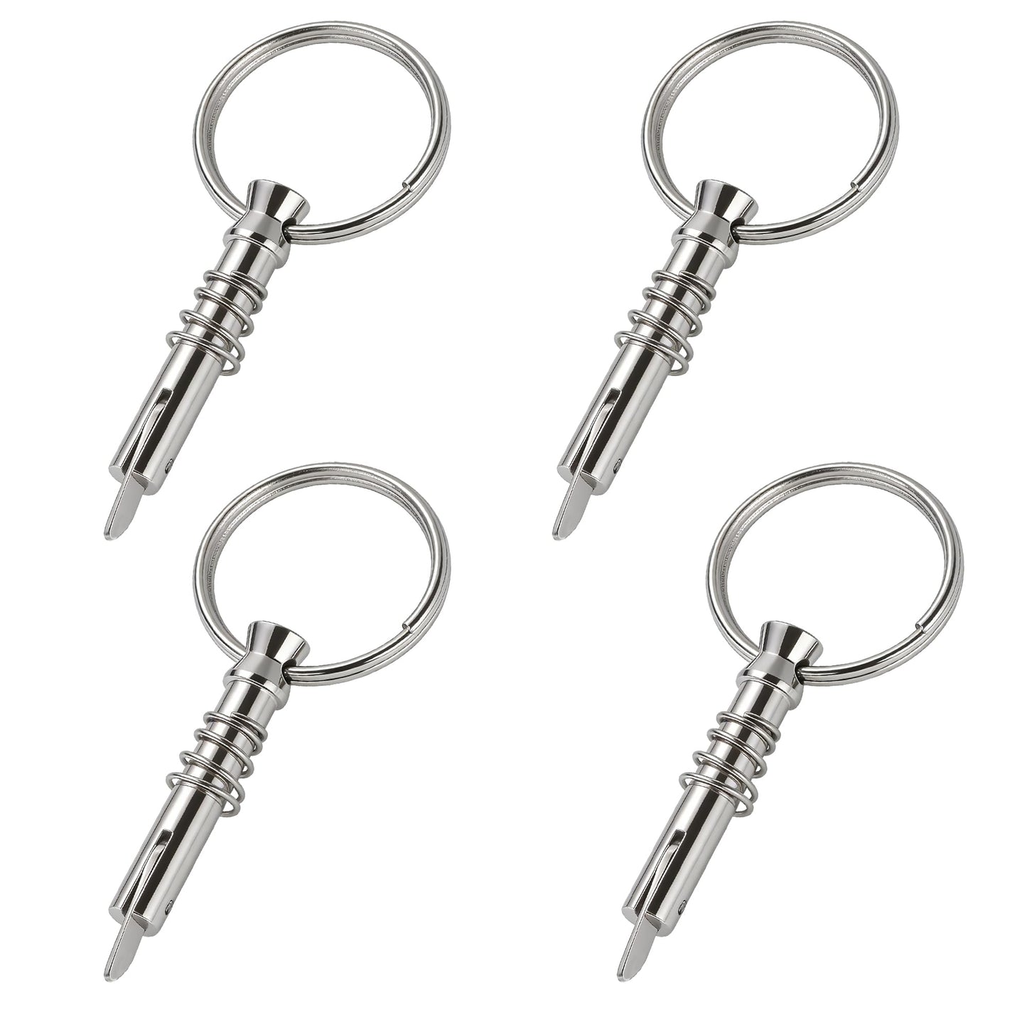Laorde Bimini Top Quick Release Pins 1/4 inch Diameter with Drop Cam and Spring, Usable Length 0.9 inch, Full 316 Stainless Steel, Marine Hardware (4 PCS)