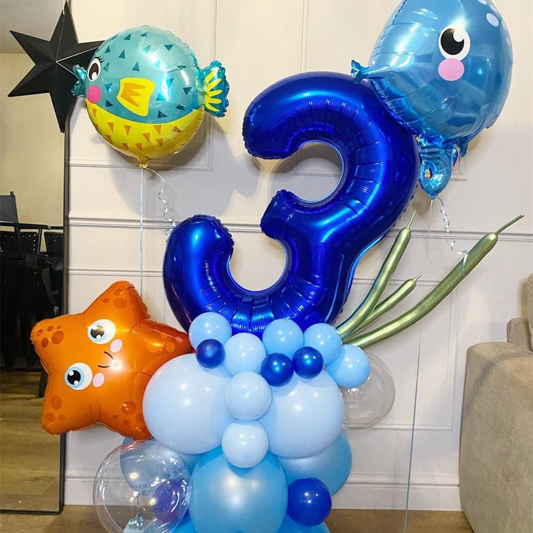 Skiennix Navy Blue Number 13 Balloons - 40 Inch Large Foil Mylar Birthday & Graduation Decorations
