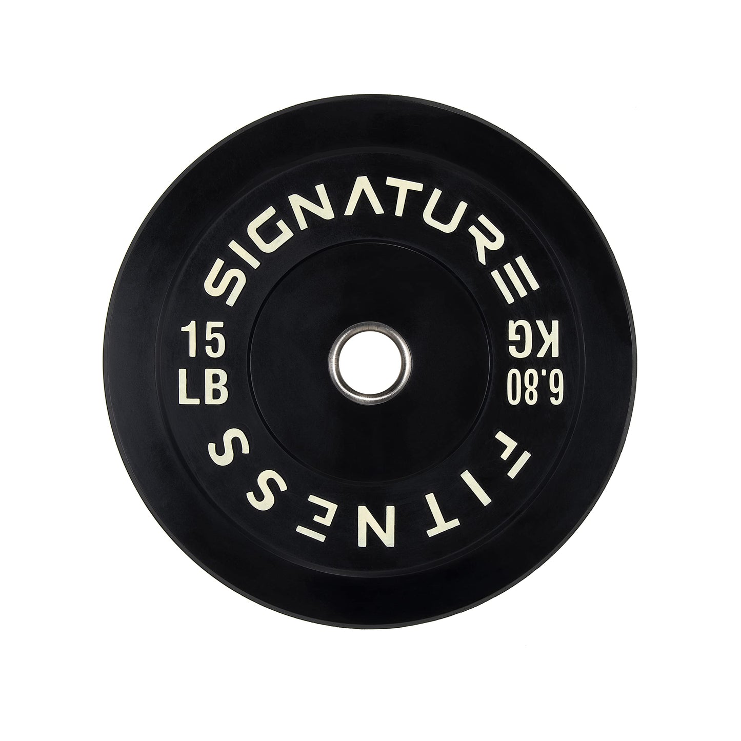 Signature Fitness 2" Olympic Bumper Plate Weight Plates with Steel Hub, 15LB Pair, Colored