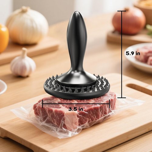 3 In 1 Meat Tenderizer Tool | Dual-Sided Kitchen Mallet for Tenderizing Steak & Chicken