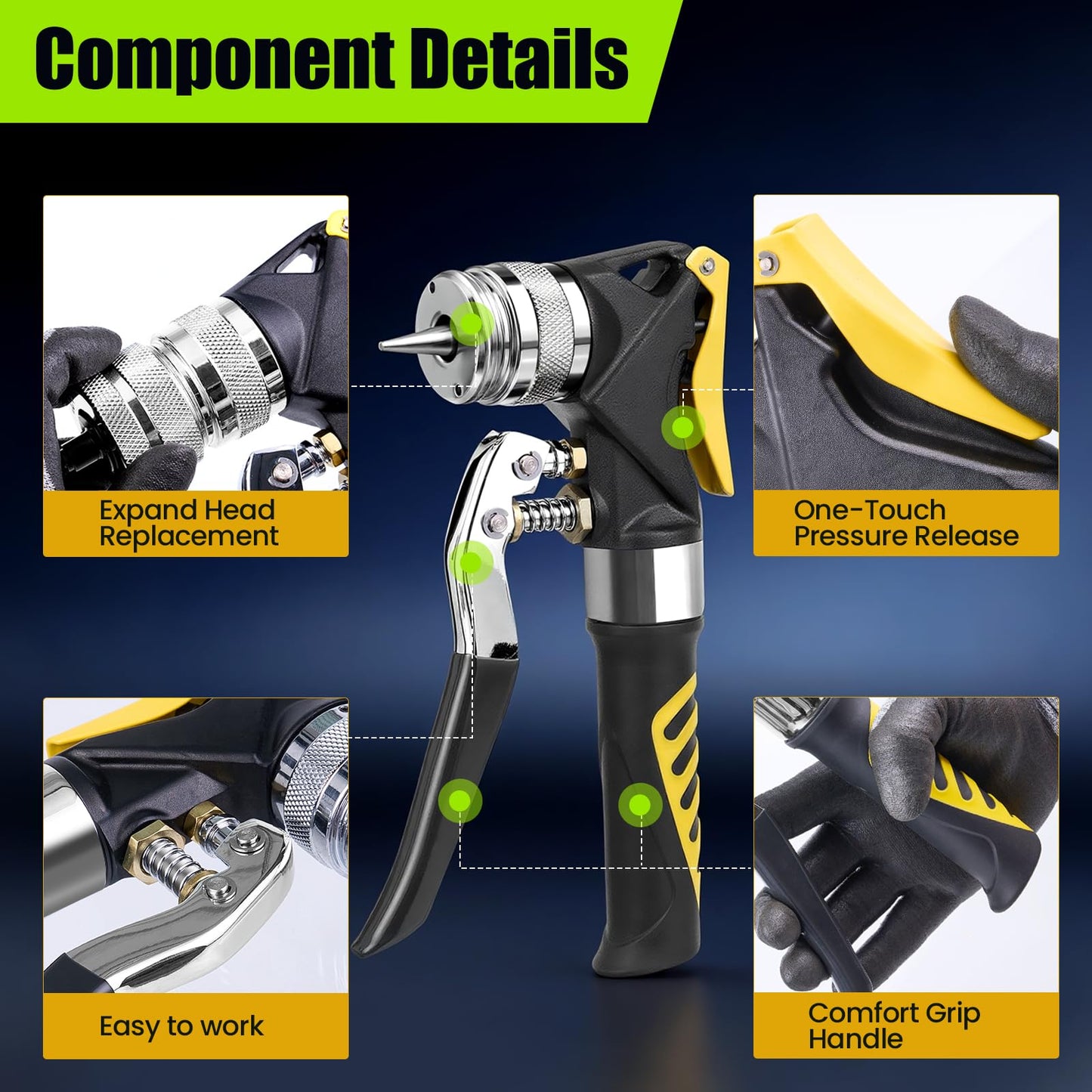 Super Stars Hydraulic Copper Tube Expander Kit – HVAC Swaging Tool with Tube Cutter, Deburring Tool