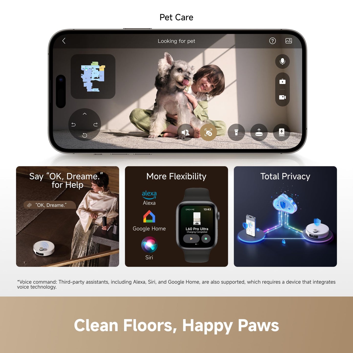 DREAME L60 Pro Ultra Robot Vacuum and Mop with Auto-Empty, 35,000Pa Suction, Hot Water Mop Self-Cleaning, and Smart Obstacle Avoidance, White