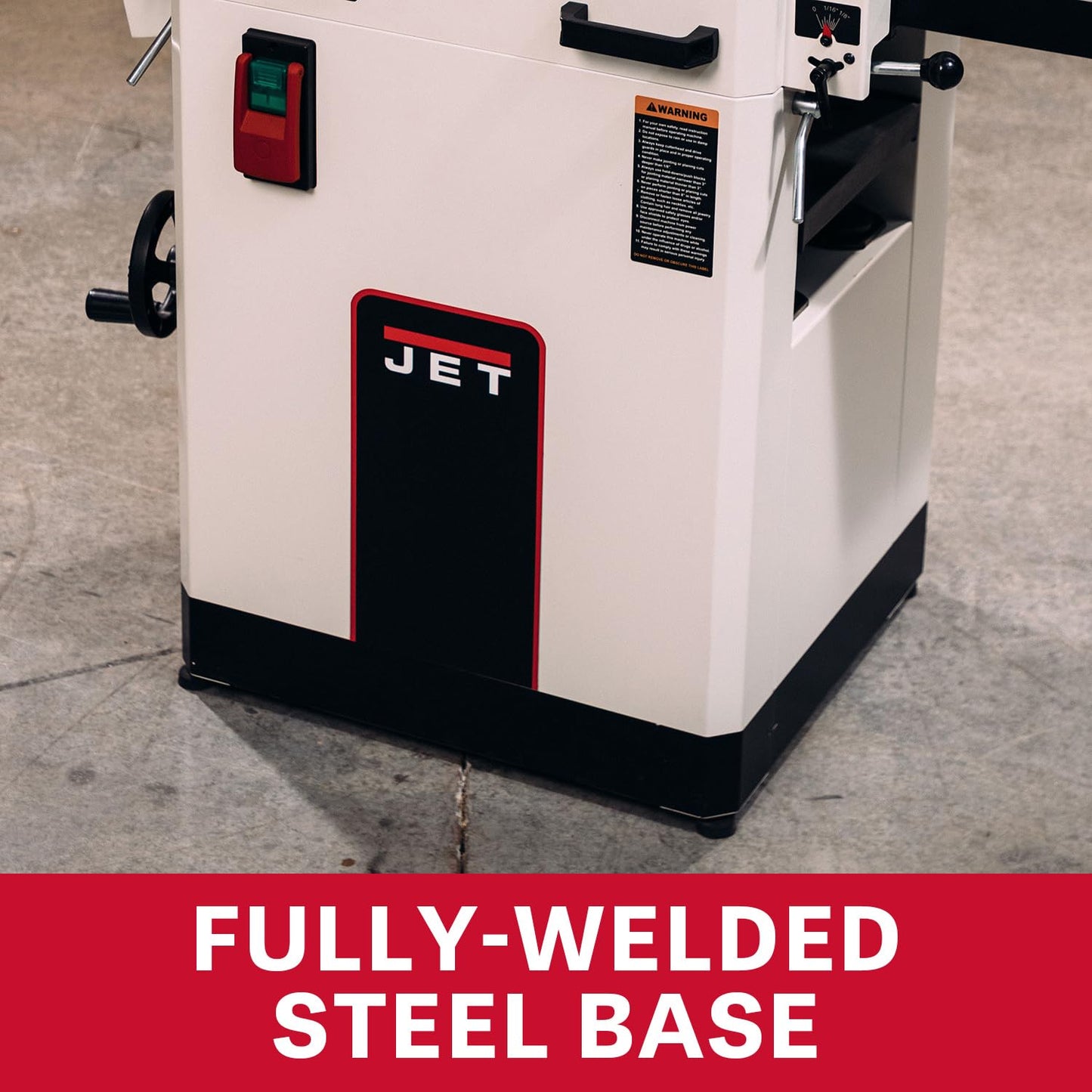 Jet 12-Inch Planer/Jointer, Helical Cutterhead, 3 HP, 230V 1Ph (JPJ-12BHH)
