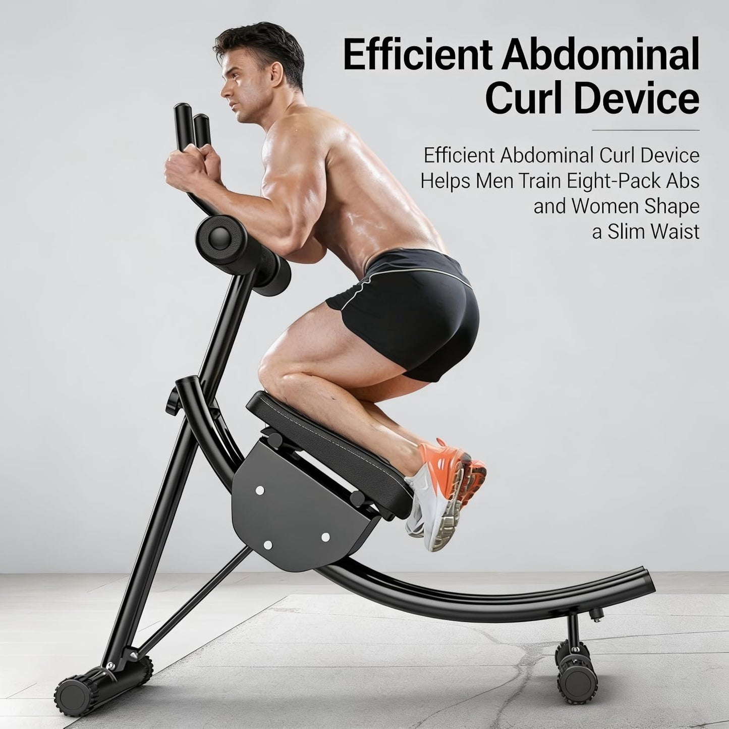 Adjustable Ab Machine - Foldable Home Gym Core Trainer for Abs, Waist, Thighs & Back | Sports Strength Equipment