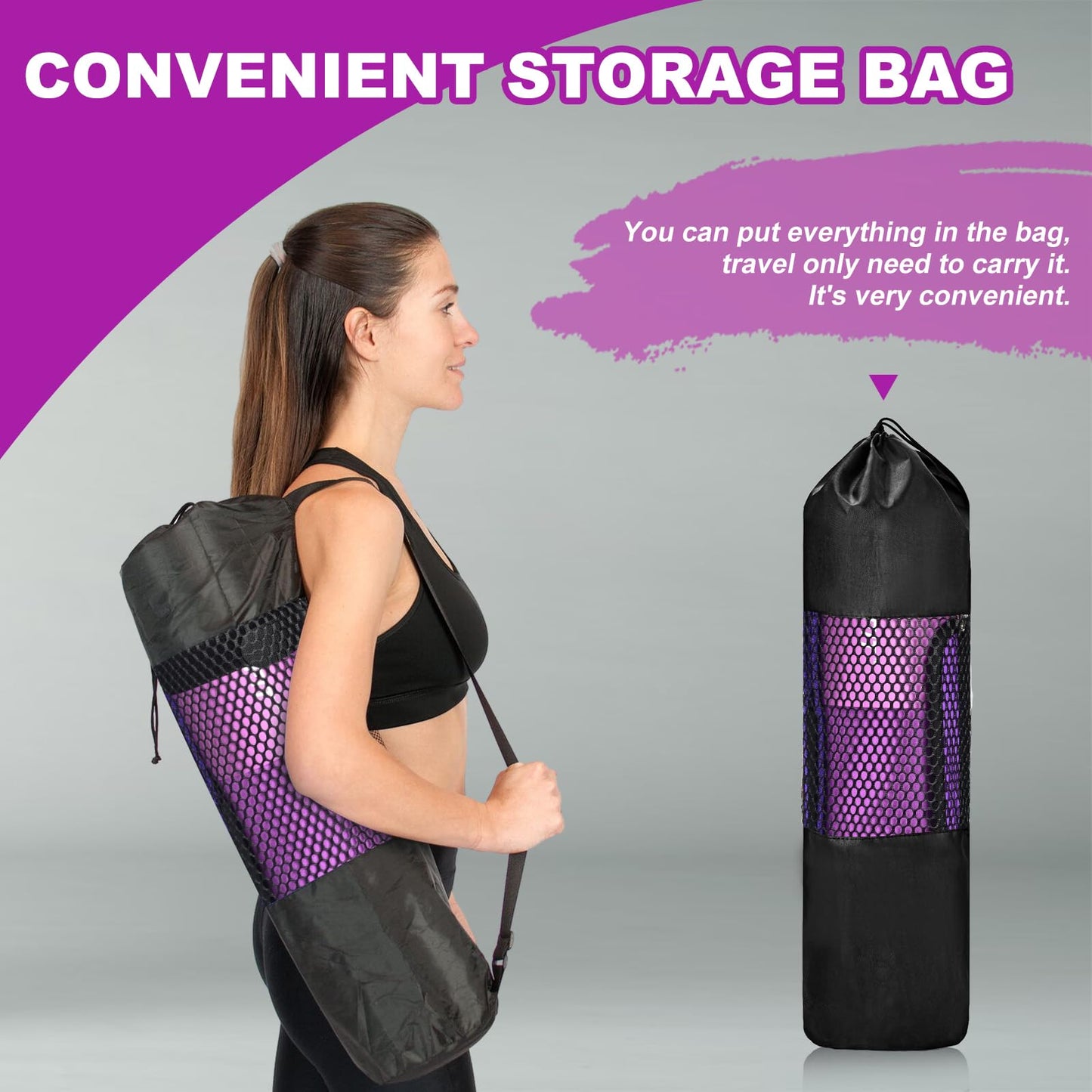 NEALFIT Barbell Pad Set with Lifting Straps & Ankle Straps - Squat Pad for Hip Thrusts, Lunges, Weightlifting - Heavy Duty Strength Training Equipment for Powerlifting, Home Gym (Purple)
