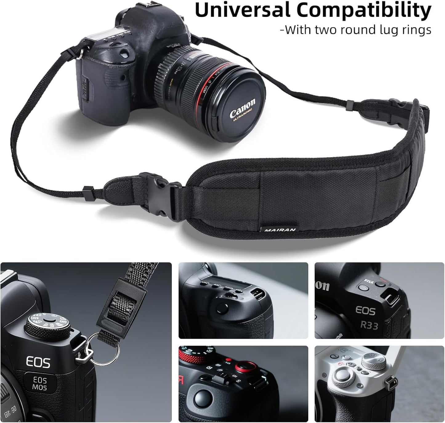 MAIRAN A6xxx/Mirrorless, Camera Neck Strap Adjustable Shoulder Belt Professional Soft padded for Photographers