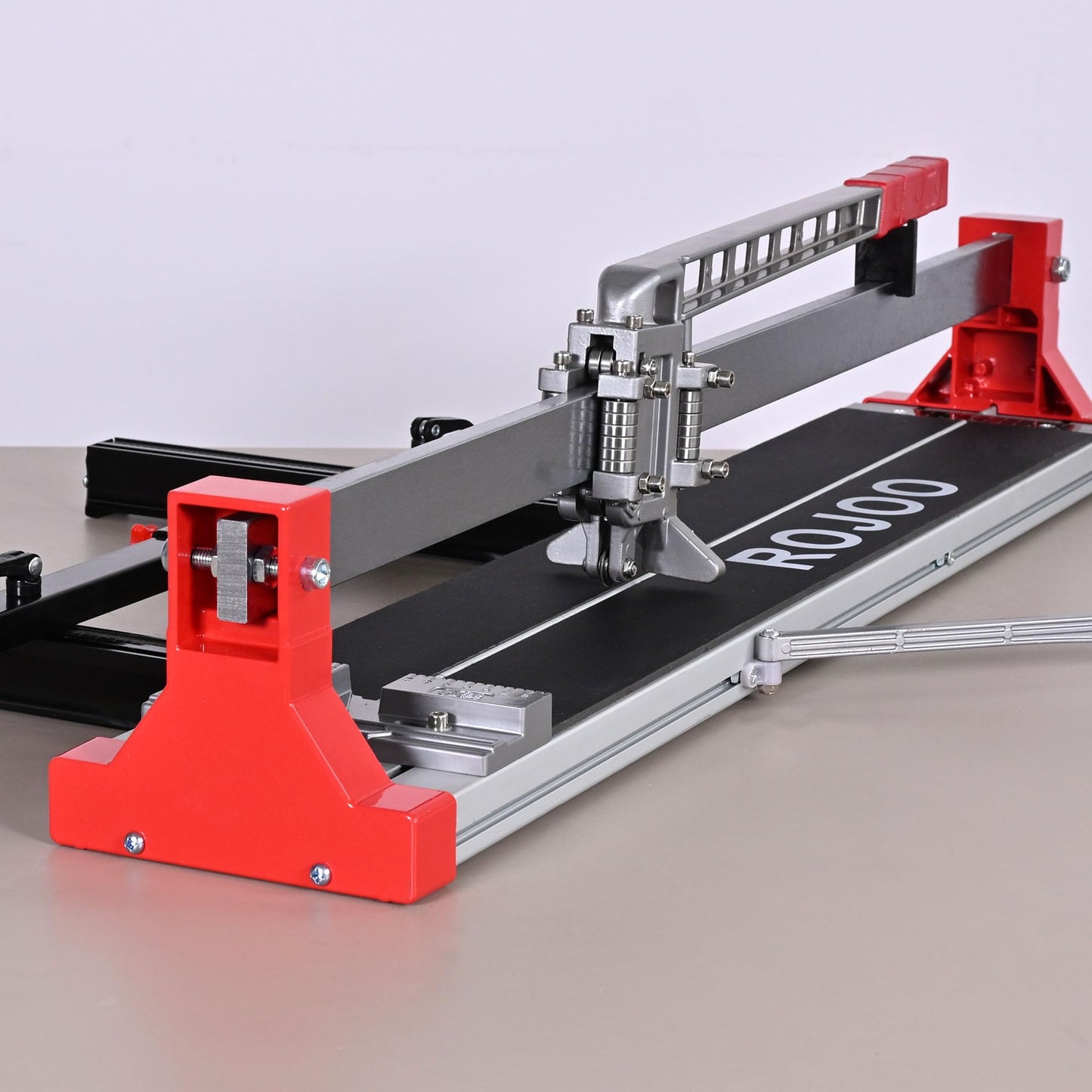 ROJOO 32/48 inch Manual Tile Cutting Machine Wide Aluminum Bottom Plate Single Slide Rail Adjustable Ceramic Porcelain Tile Cutter Heavy Duty (32inch/80cm)