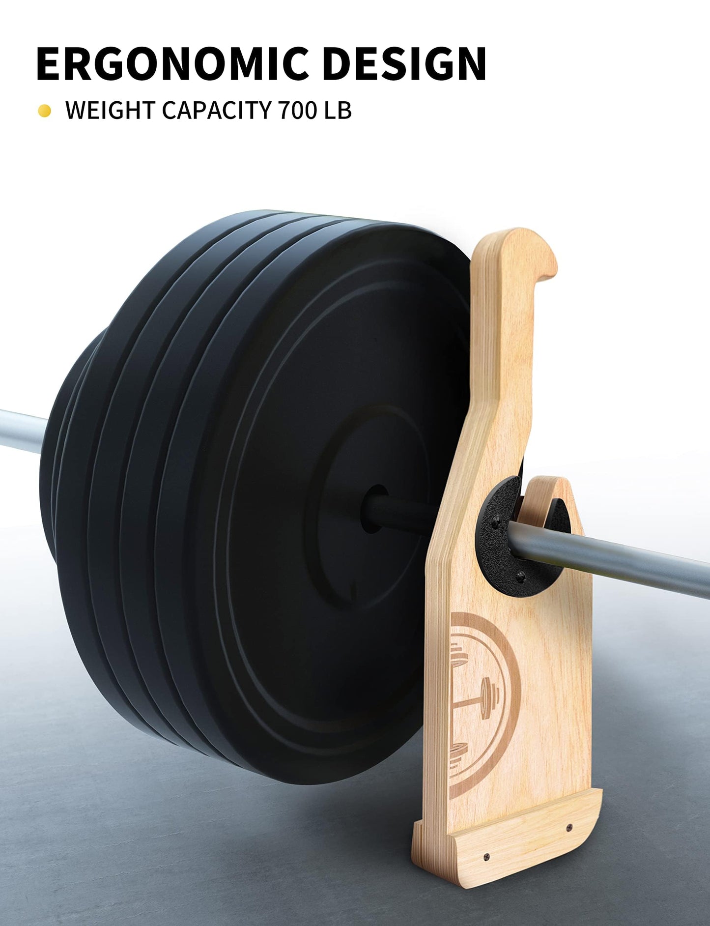 POWER GUIDANCE Wooden Deadlift Jack Barbell Jack Barbell Lift Jack for Weight Training Bar, Barbell Stand with Non-Slip Handle Suitable for Loading/Unloading Barbell Bar