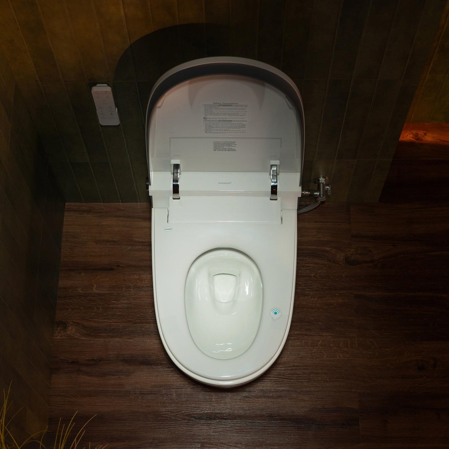 WOODBRIDGE Smart Toilet with 1000g MaP Flush Score, Foam Shield, Moving Dryer, Blackout Flush, ADA Comfort Chair Height, Auto Open & Close,Heated Seat, EBT350