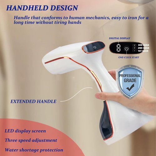 Handheld Clothing Steamer, 1430W High-Power 320ml Large Capacity Clothing Wrinkle Remover, 20s Fast Preheating Multifunctional Iron with A Maximum Steam Flow Rate of 0.74oz/min (Black)