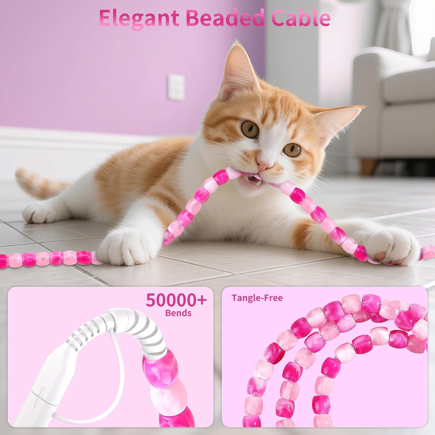 17 16 2 1 3FT 60W 15 14 13 12 S25 S24 SAMONPOW for iPhone Pro Charger Cord in USB C Charger Cable Jade Beaded Multi
