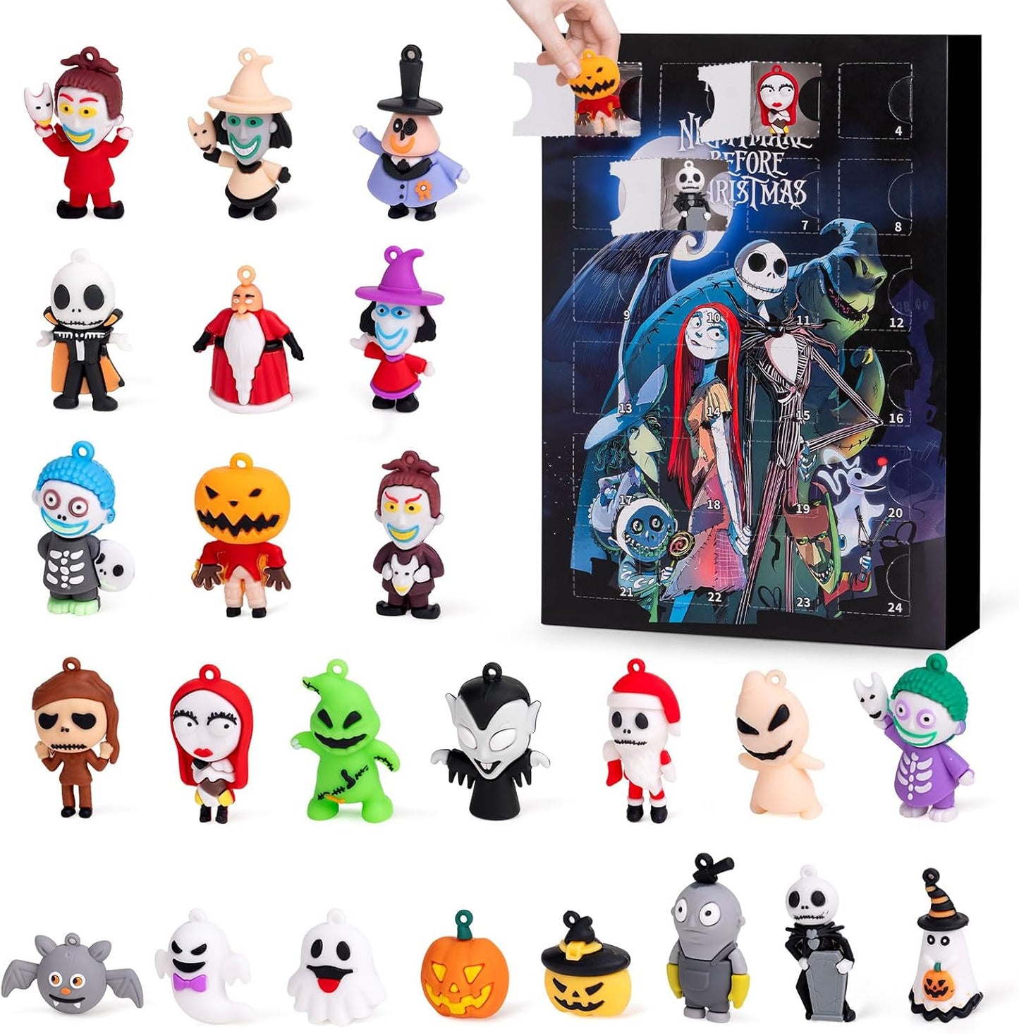Nightmare Before Christmas Advent Calendar 2025 - 24-Day Halloween Countdown with Classic Doll Collectibles & Ornaments