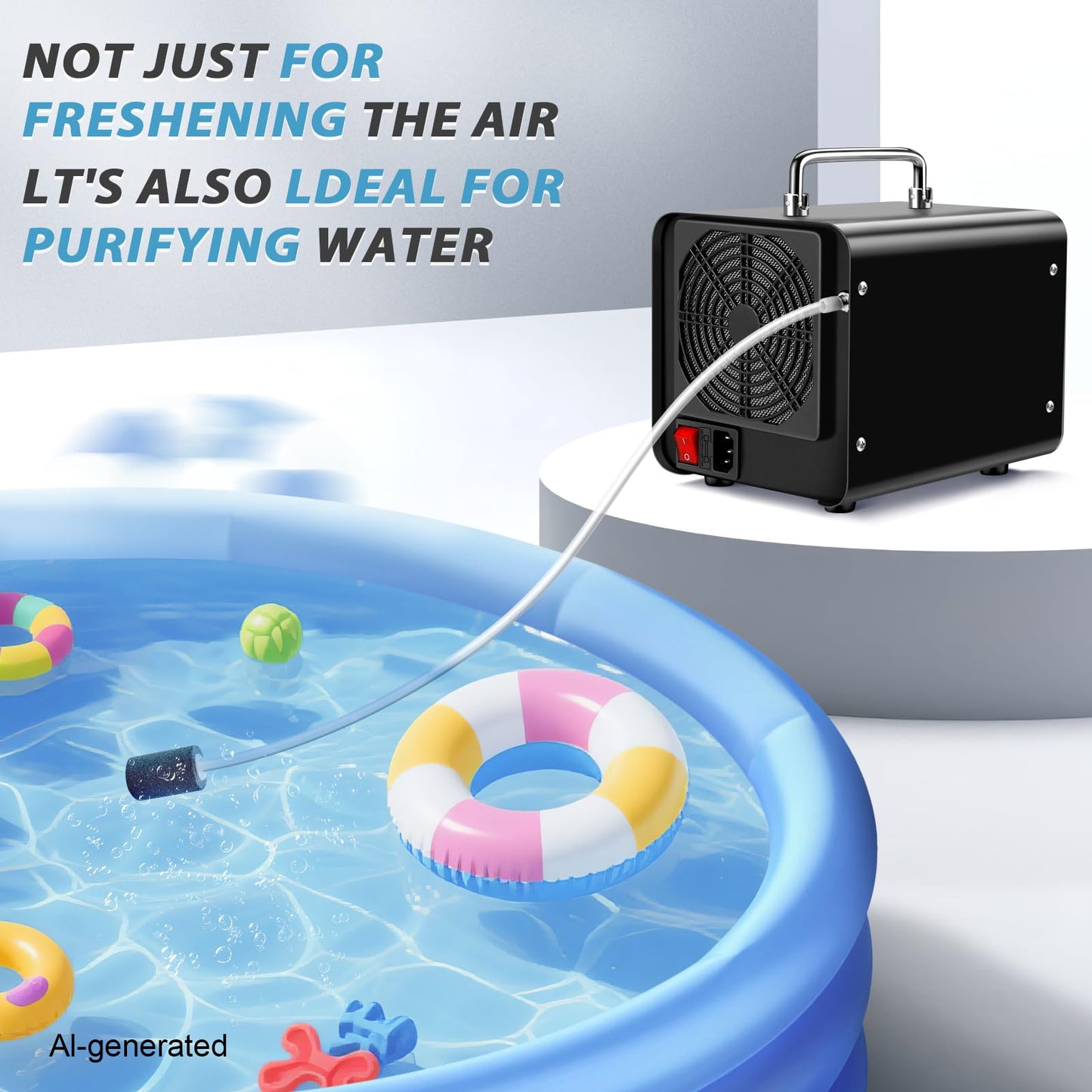 Ozone Generator 60,000mg/h & Ozone Generator Water 1000 mg/h High Capacity Smart Ozone Machine Odor Removal Commercial Ozone Odor Eliminator for Home, Smoke, Pet Odor, Car, Cleaning Fruits, Vegetables