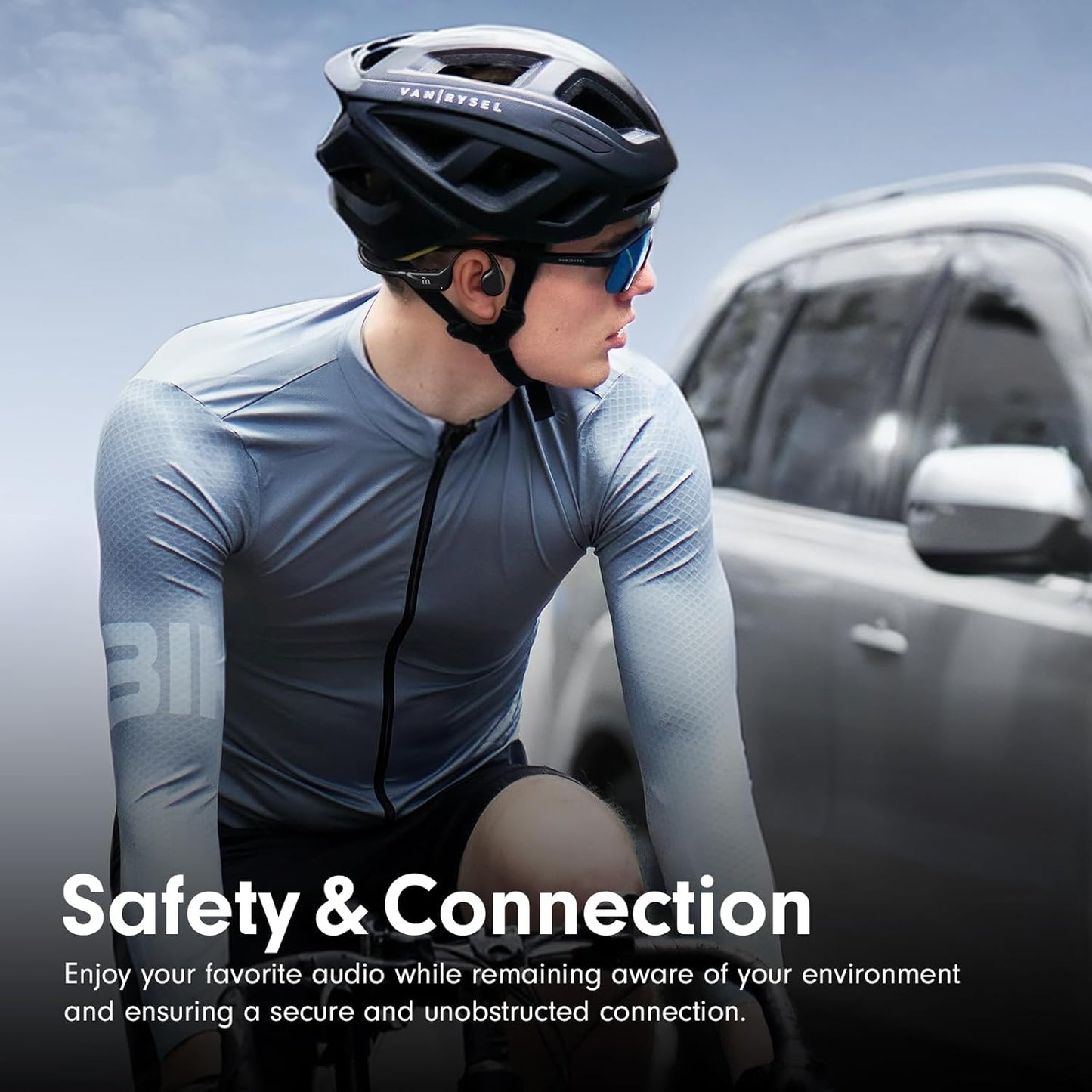 MRYTKY Bluetooth5.4 10H Bone Conduction Headphones,Open Ear Headphones with Mic,Wireless Headphones Playtime
