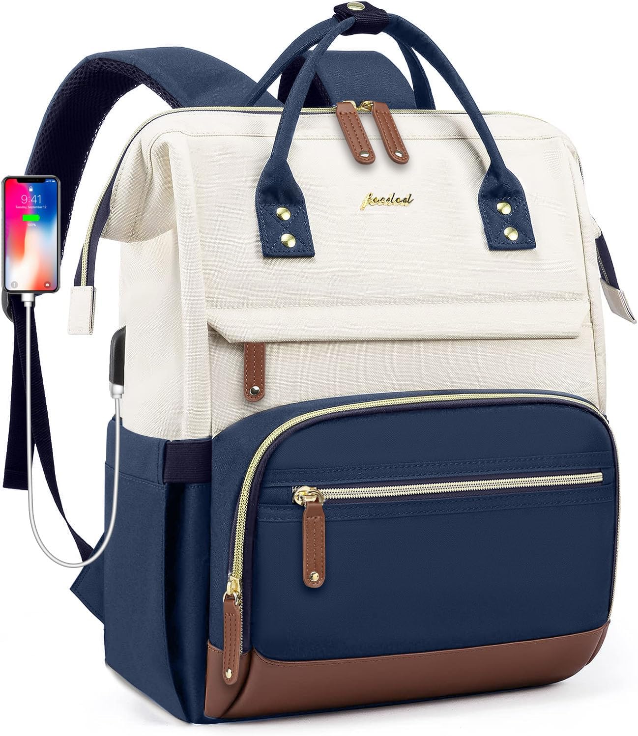 Backpack 15.6 Inch BackPacks Pack Daypack Focdod Laptop for Womem Work Bags: Travel Durable Back With USB Charging Port