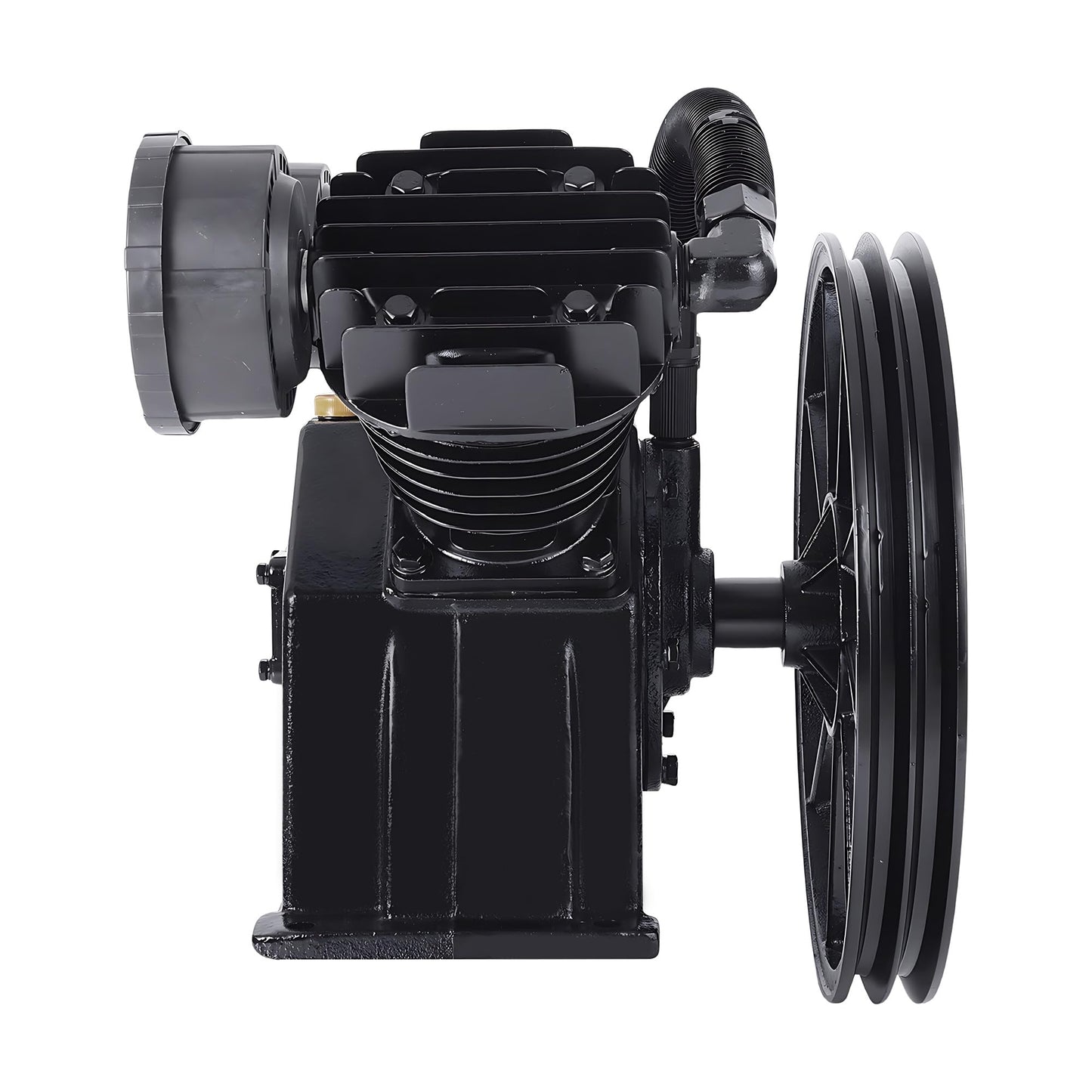 Cast Iron Twin Cylinder Air Compressor Pump Replacement, 145PSI 4HP, 8Bar