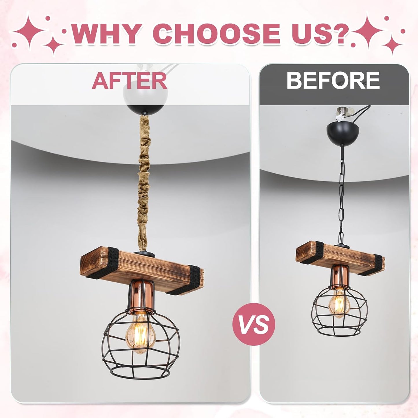 VIAPUICE 3.3 1 Chandelier Chain Cord Cover Ft, Pcs Hanging Light Chain Sleeve Slip-On Fabric Cord Covers in Flannel