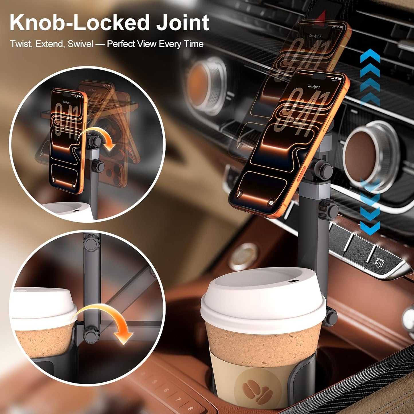 2-in-1 2026 17-12 Vitog MagSafe Car Mount, Hands Free Phone Holders for Your Car, Strong Magnetic Cup Holder Phone