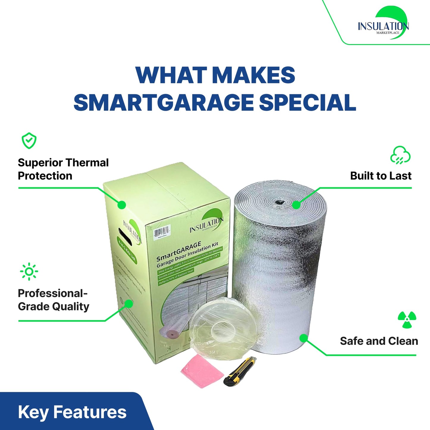 SmartGARAGE - Reflective Garage Door Insulation Kit