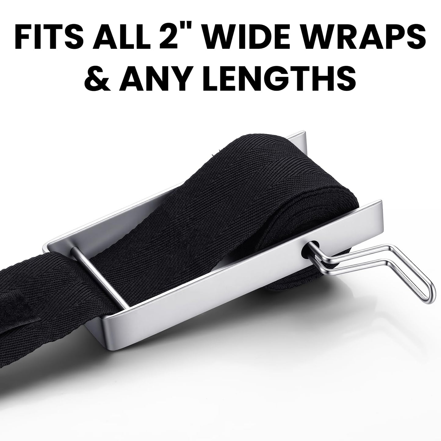Lanties 2 Pack Hand Wrap Roller Stainless Steel Wrist Roller Portable Zip Hand Wraps Equipment Fits 2" Wide & Any Lengths Wraps