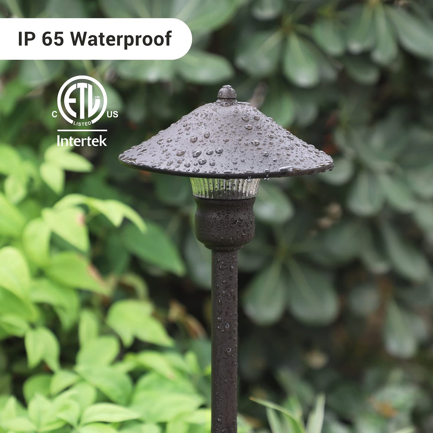 EDISHINE Low Voltage Landscape Lighting, 3W 150 LM, 3000K, Aluminum, Black, Model HGSL06A, Waterproof, Outdoor Pathway Lights