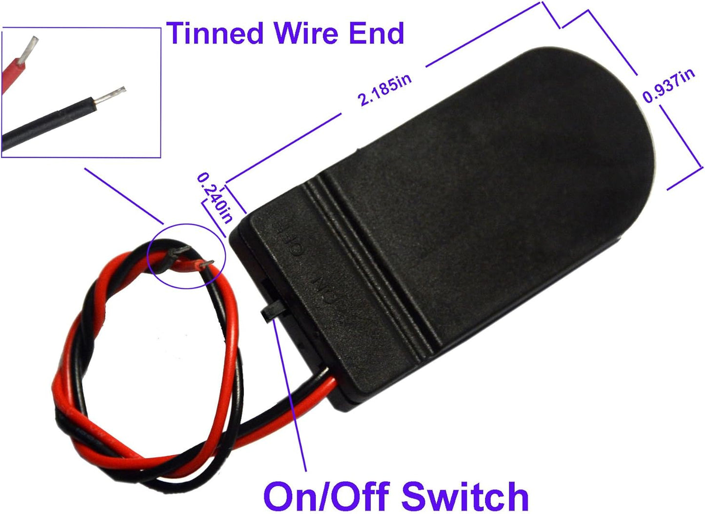 LampVPath (Pack 6 CR2032 2 3V CR2032 of Battery Holder Coin Cell Holder with Switch, x Button Coin Cell Battery Holder