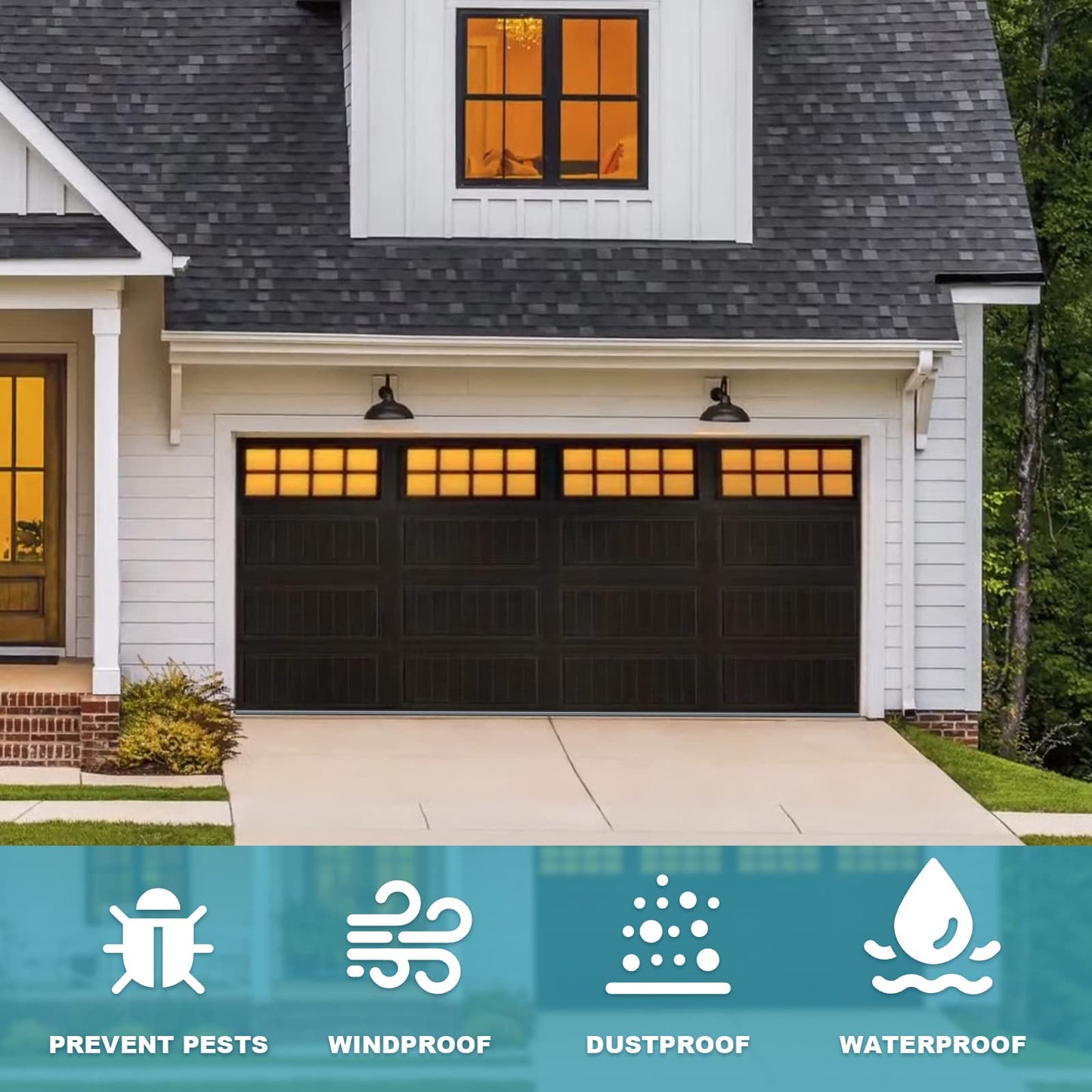 Garage Door Weather Seal - Bottom Seal Bead Type - Grey Vinyl (16')