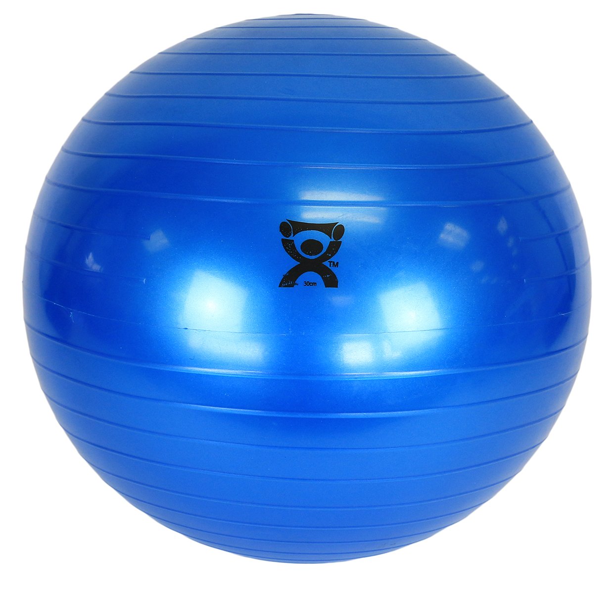 CanDo Inflatable Exercise Ball - Blue 12", Durable Extra Thick Non-Slip Stability Ball for Core Workouts, Yoga, Pilates, Active Seating, Physical Therapy, Pregnancy, Home Gym, Flexibility